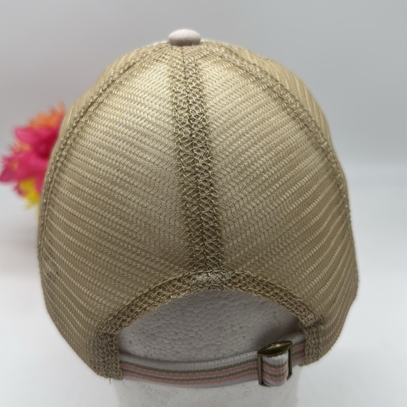 Pink and White Dostressed Coffee Slogan Cap HT7721F - Picture 3 of 4